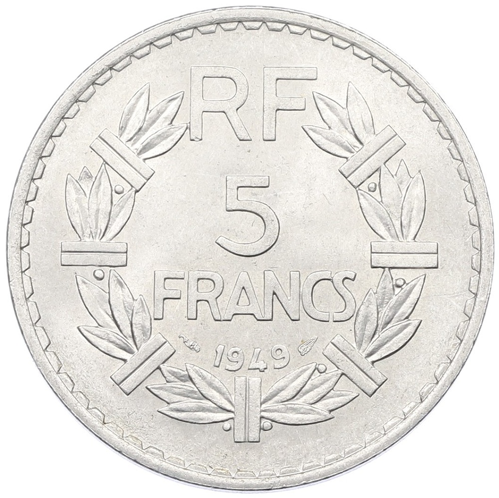 5 франков 1949 года Франция — Фото №1