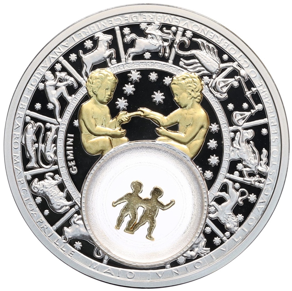 20 рублей 2013 года Белоруссия «Знаки зодиака — Близнецы» — Фото №1