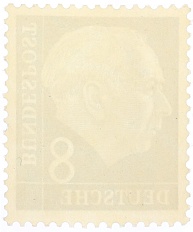 Почтовая марка 8 пфеннигов 1954 года Западная Германия (ФРГ) — Фото №2