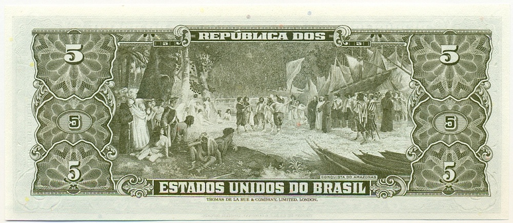 5 крузейро 1964 года Бразилия — Фото №2
