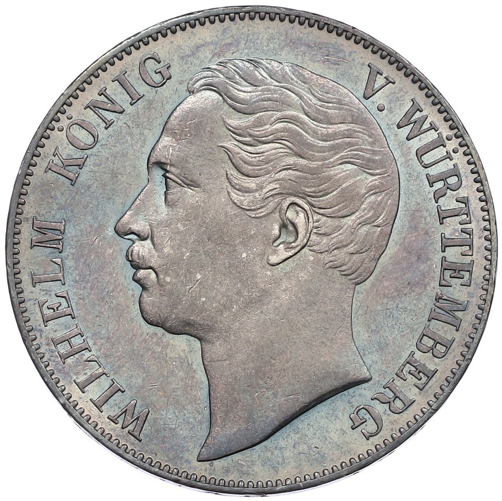 1 союзный талер 1864 года Вюртемберг — Фото №1
