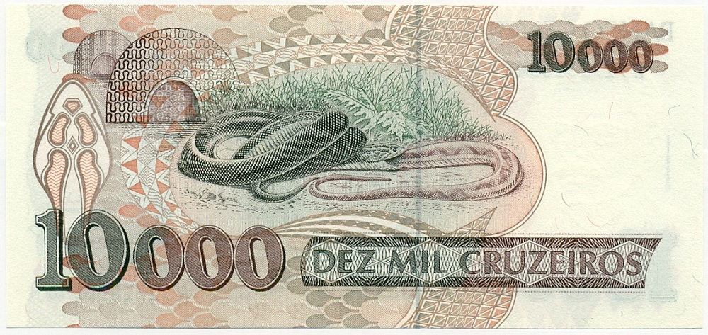 10000 крузейро 1993 года Бразилия — Фото №2