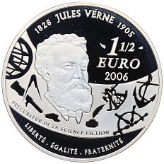1 1/2 евро 2006 года Франция «Жюль Верн — Михаил Строгов» — Фото №2