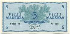5 марок 1963 года Финляндия — Фото №1