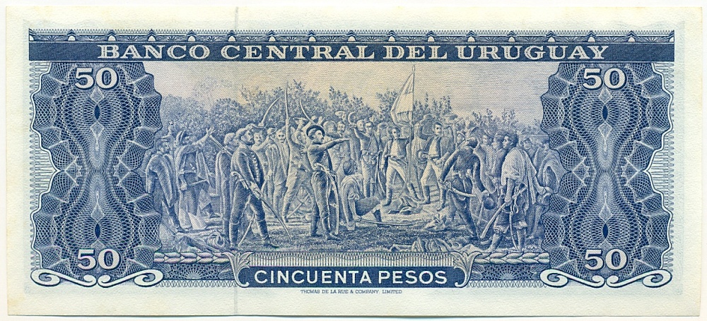 50 песо 1967 года Уругвай — Фото №2