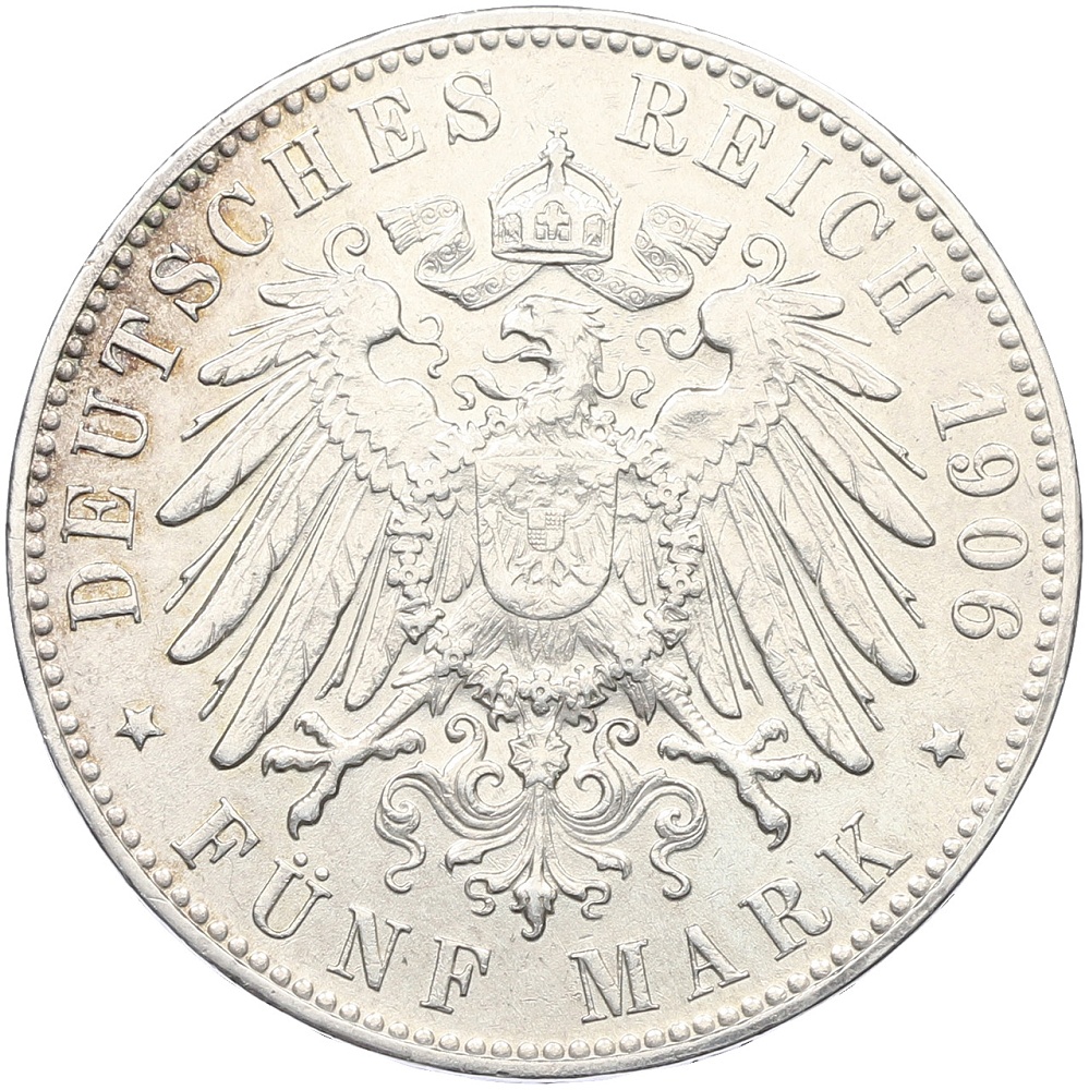 5 марок 1906 года Германия (Бремен) — Фото №2