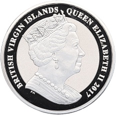 1 доллар 2017 года Британские Виргинские острова «100 лет со дня рождения Джона Кеннеди» — Фото №2