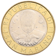 1000 лир 2000 года Сан-Марино — Фото №2