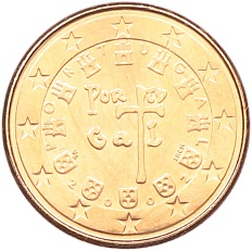 1 евроцент 2002 года Португалия — Фото №1