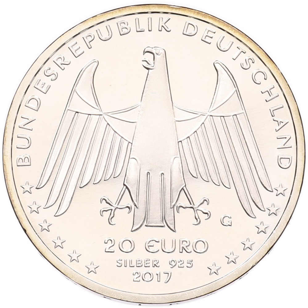 20 евро 2017 года G Германия «200 лет изобретению велосипеда» — Фото №2
