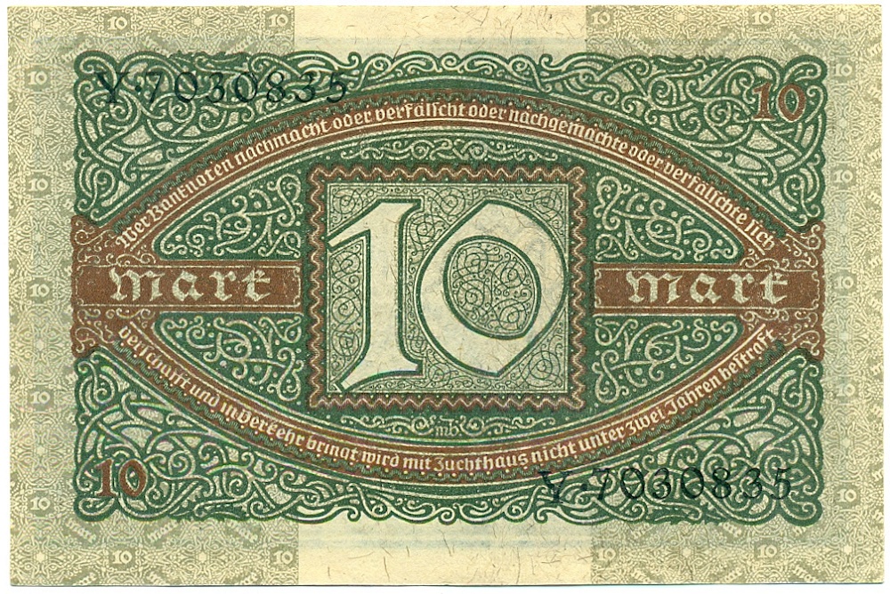 10 марок 1920 года Германия — Фото №2