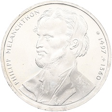 10 марок 1997 года J Германия «500 лет со дня рождения Филиппа Меланхтона» — Фото №1