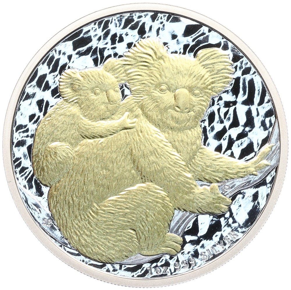 1 доллар 2008 года Австралия «Австралийская Коала» (Позолота) — Фото №1