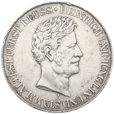 2 талера 1846 года Рейсс-Гера — Фото №1