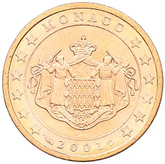 2 евроцента 2001 года Монако — Фото №1