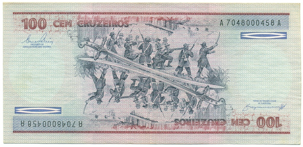 100 крузейро 1984 года Бразилия — Фото №2