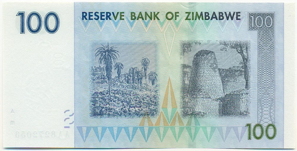 100 долларов 2007 года Зимбабве — Фото №2
