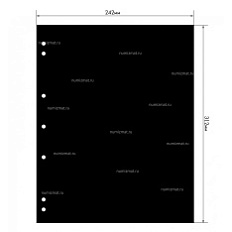 Листы-разделители, формат "Grande" ZWL (упаковка 5 штук), Чёрные, LEUCHTTURM, 331602 — Фото №1