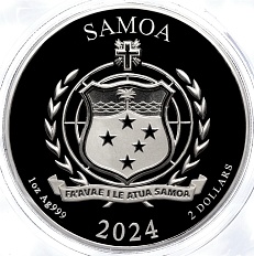 2 доллара 2024 года Самоа «Беркут» — Фото №2