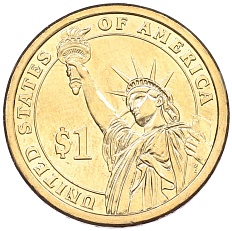 1 доллар 2007 года (Р) США «4-й президент США Джеймс Мэдисон» — Фото №2