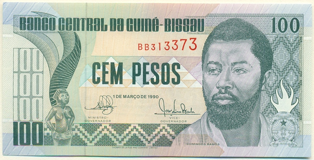 100 песо 1990 года Гвинея-Бисау — Фото №1