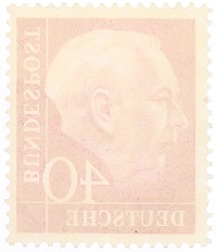 Почтовая марка 40 пфеннигов 1954 года Западная Германия (ФРГ) — Фото №2