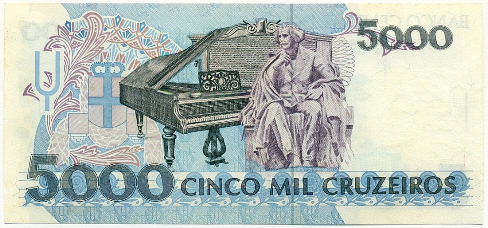 5000 крузейро 1993 года Бразилия — Фото №2