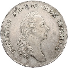 1 риксдалер 1781 года Швеция — Фото №1