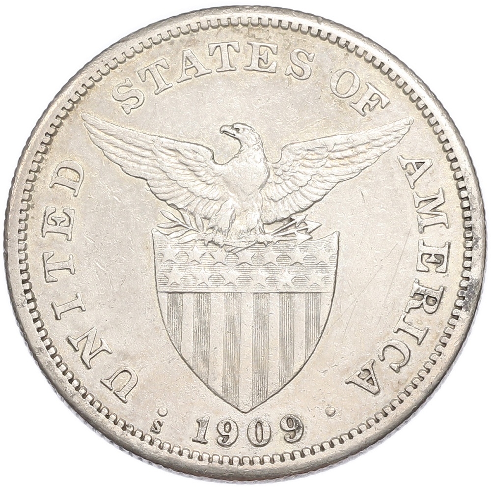 1 песо 1909 года Филиппины (Администрация США) — Фото №2