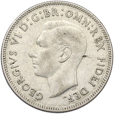 1 флорин 1951 года Австралия «50 лет Федерации» — Фото №2