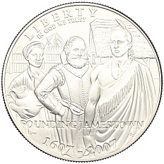 1 доллар 2007 года P США «400 лет первому поселению Джеймстаун» — Фото №1