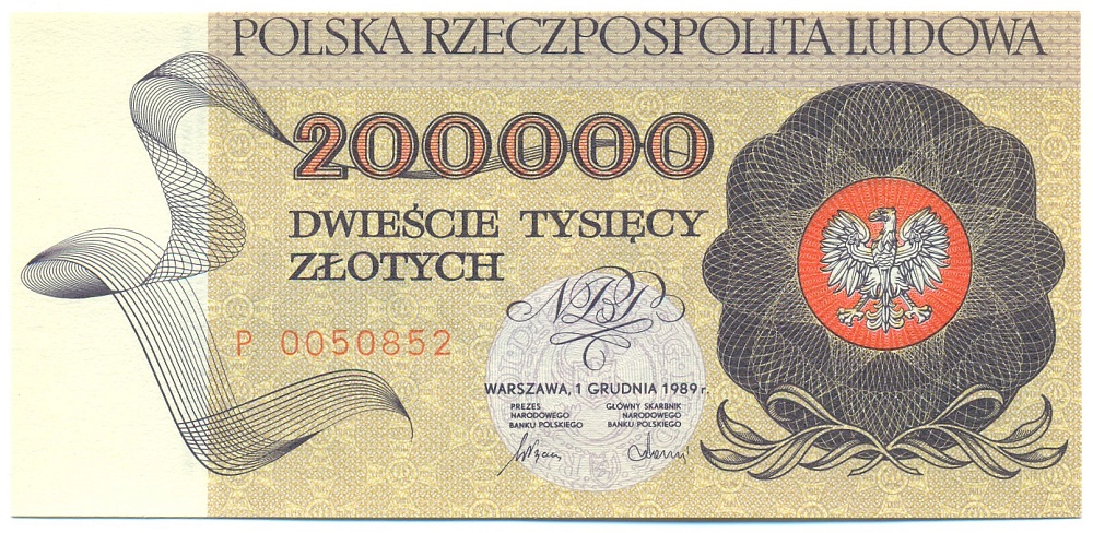 200000 злотых 1989 года Польша — Фото №1