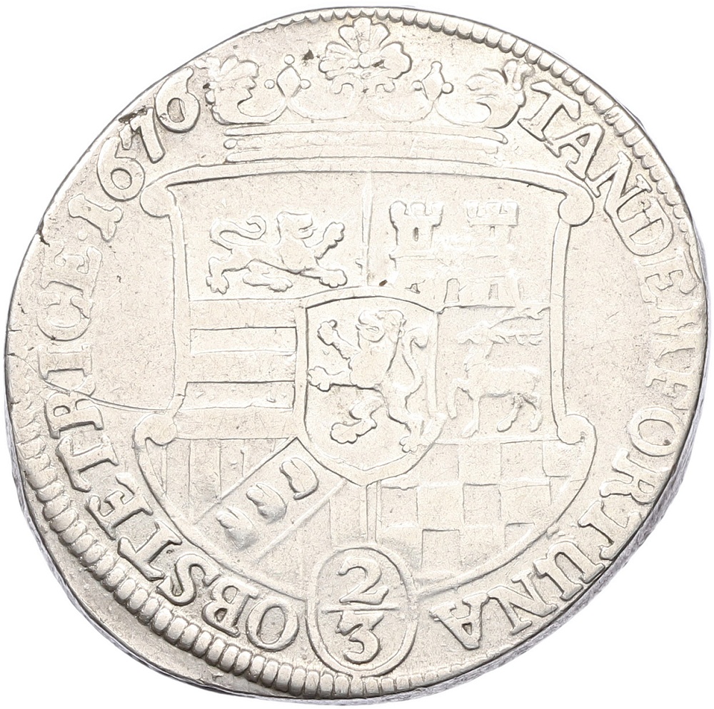 2/3 талера 1676 года Сайн-Витгенштейн-Гольштейн — Фото №2