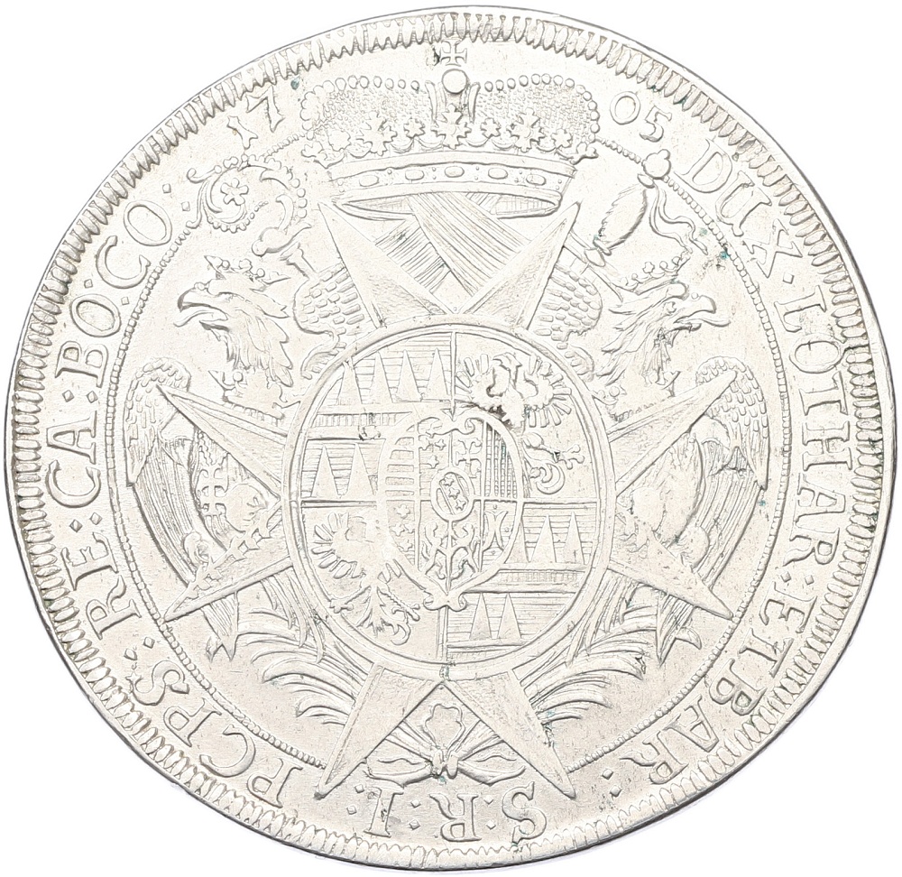 1 талер 1705 года Оломоуц — Фото №2