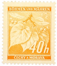 Почтовая марка 40 геллеров 1940 года Богемия и Моравия — Фото №1