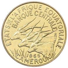 5 франков 1965 года Экваториальная Африка (Камерун) — Фото №1