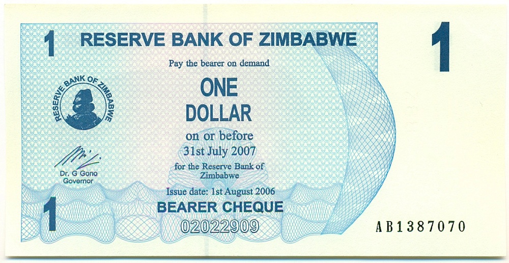 1 доллар 2006 года Зимбабве — Фото №1