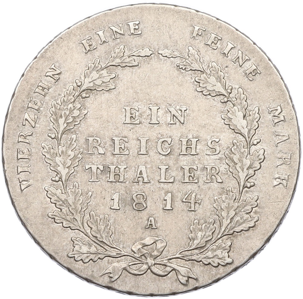 1 рейхсталер 1814 года A Пруссия — Фото №2