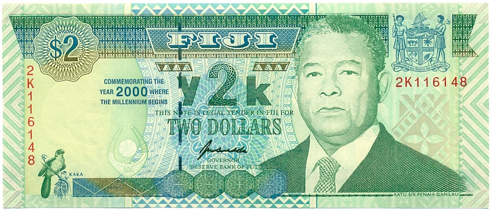 2 доллара 2000 года Фиджи — Фото №1