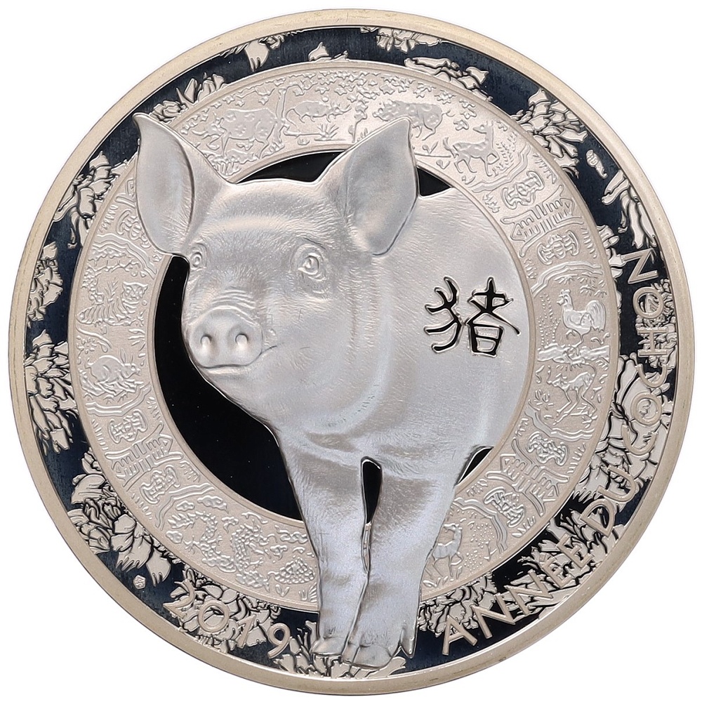 10 евро 2019 года Франция «Китайский гороскоп — год свиньи» — Фото №1