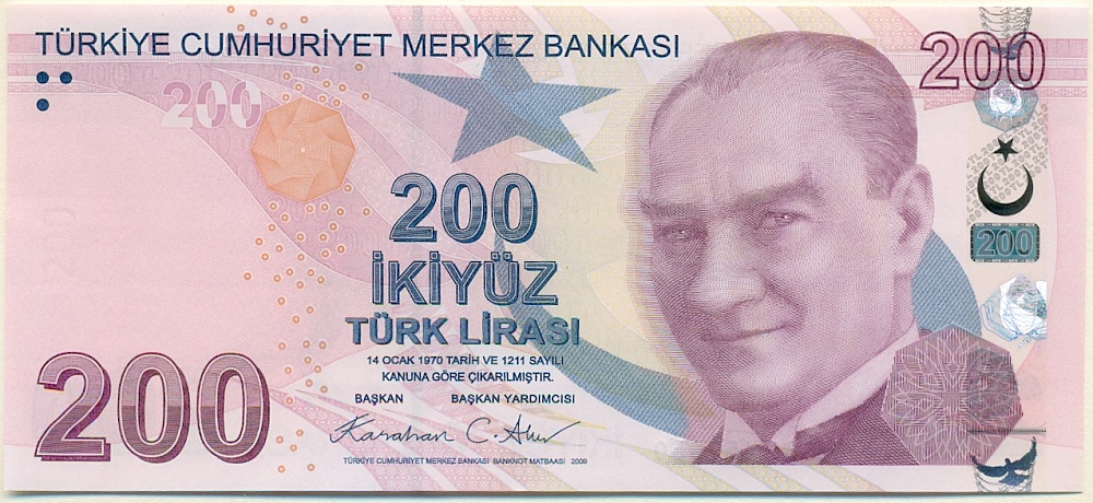 200 лир 2009 года Турция — Фото №1