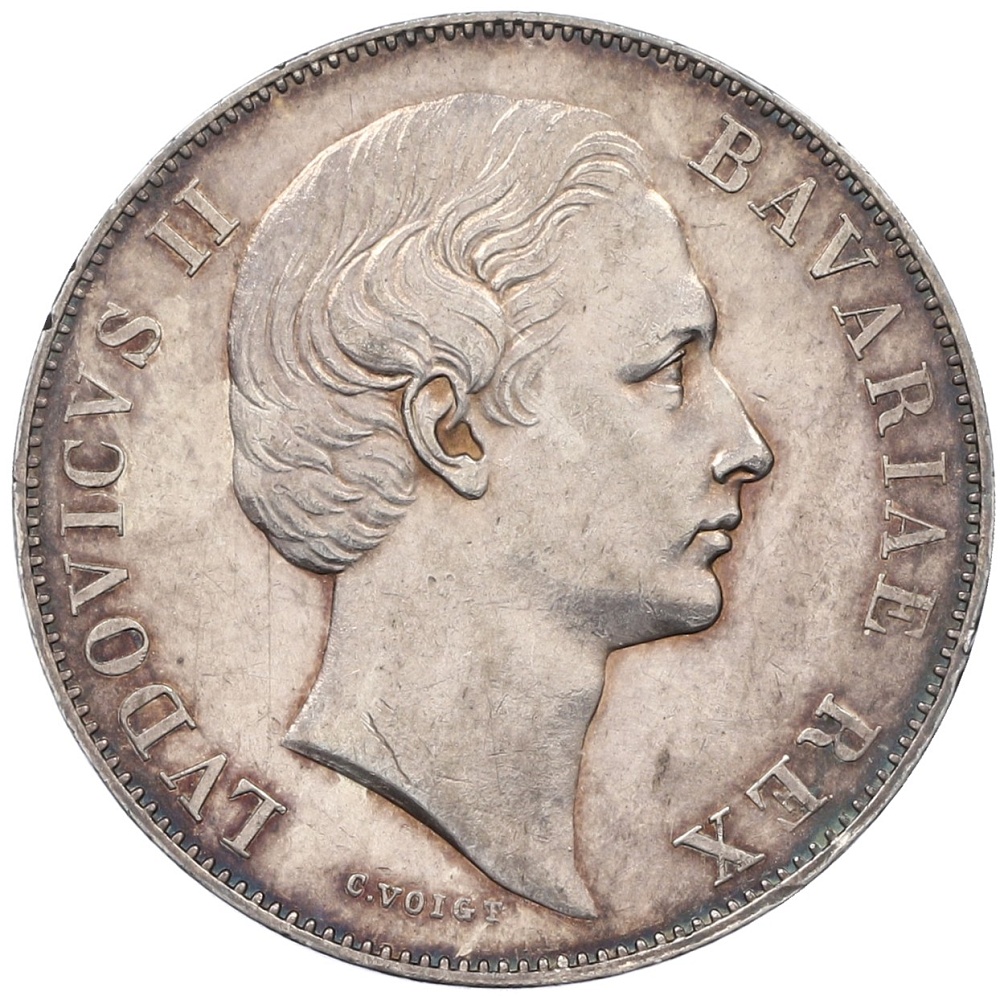 1 талер 1870 года Бавария — Фото №2