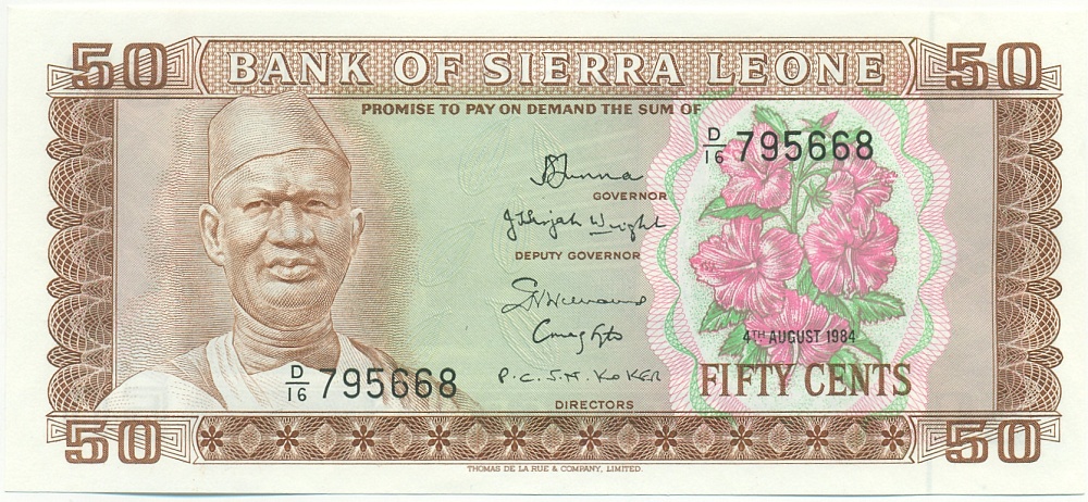 50 центов 1984 года Сьерра-Леоне — Фото №1