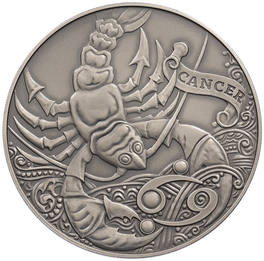 1 рубль 2015 года Белоруссия «Знаки зодиака — Рак» — Фото №1