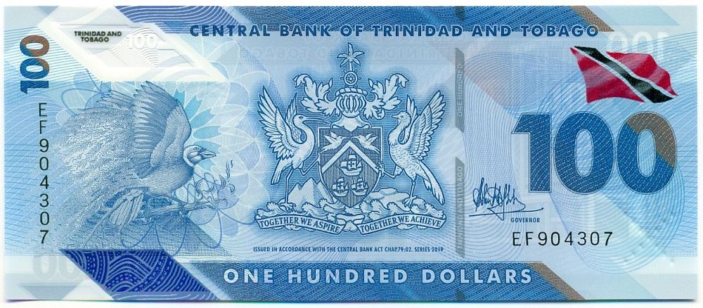 100 долларов 2019 года Тринидад и Тобаго — Фото №1