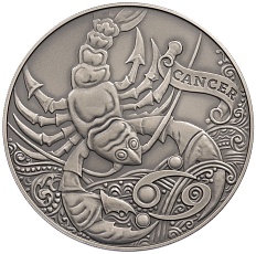 1 рубль 2015 года Белоруссия «Знаки зодиака — Рак» — Фото №1