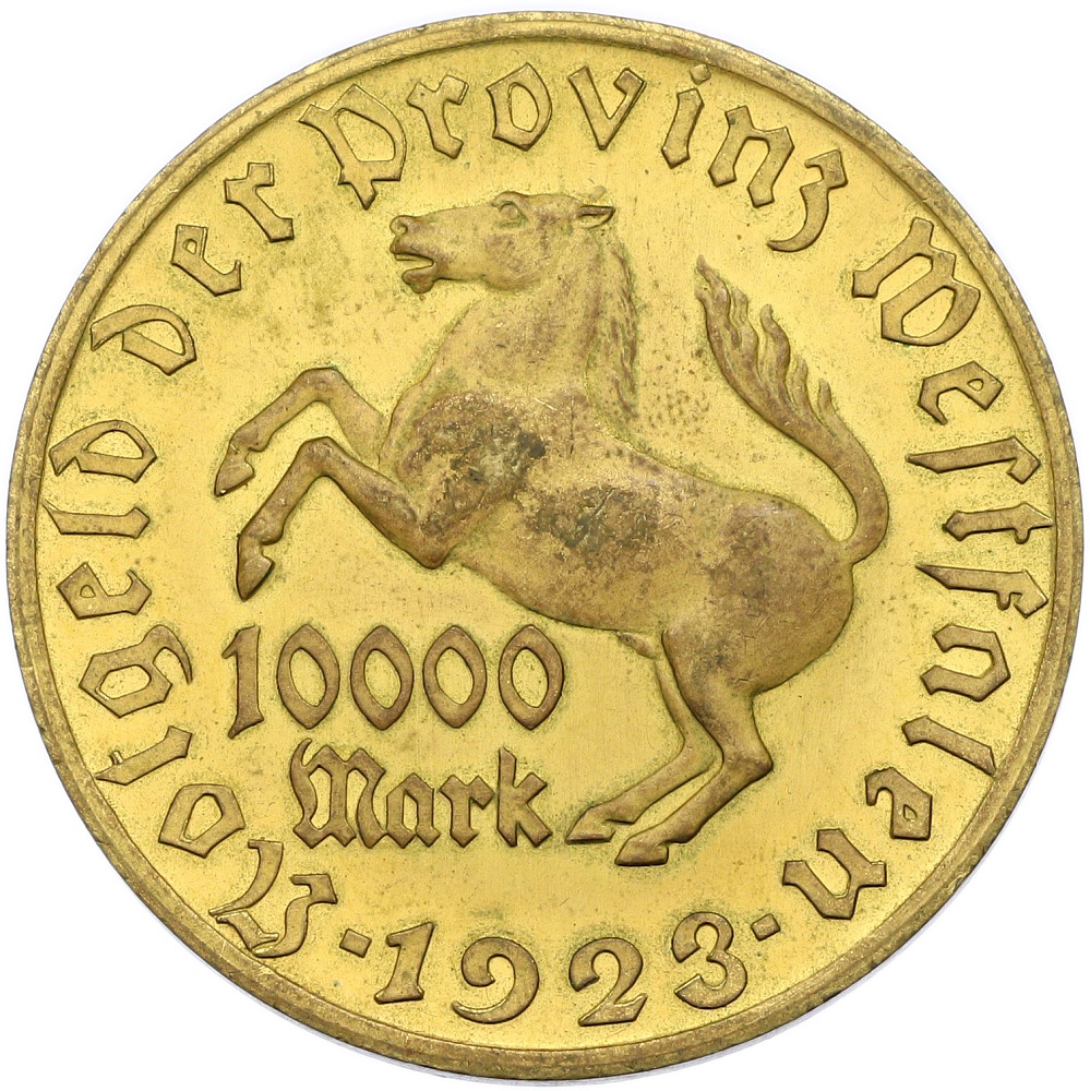 10000 марок 1923 года Германия — Вестфалия (Нотгельд) — Фото №1