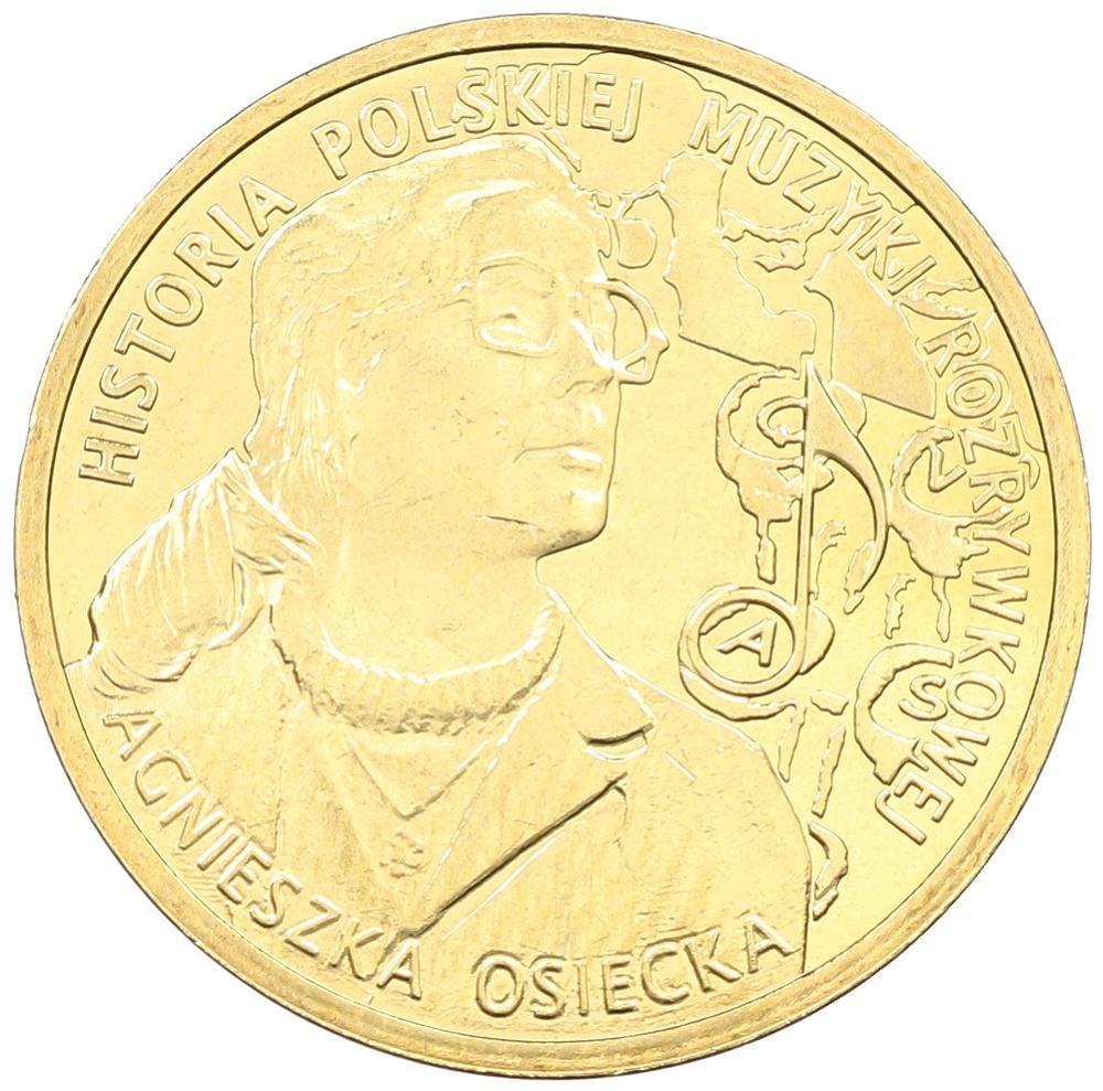 2 злотых 2013 года Польша «История польской музыки — Агнешка Осецкая» — Фото №1