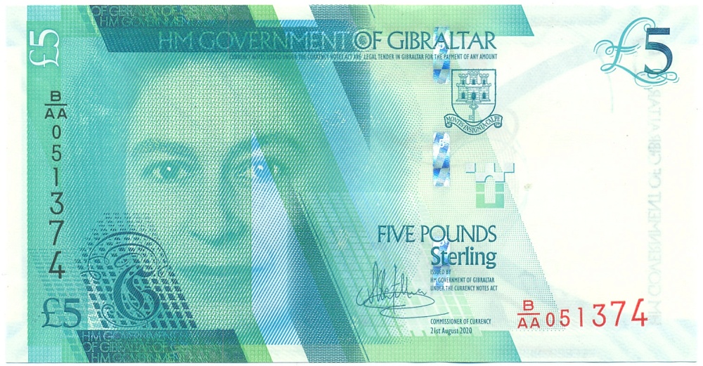 5 фунтов стерлингов 2020 года Гибралтар — Фото №1