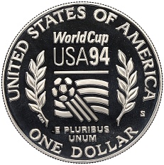 1 доллар 1994 года S США «Чемпионат мира по футболу 1994 года» — Фото №2
